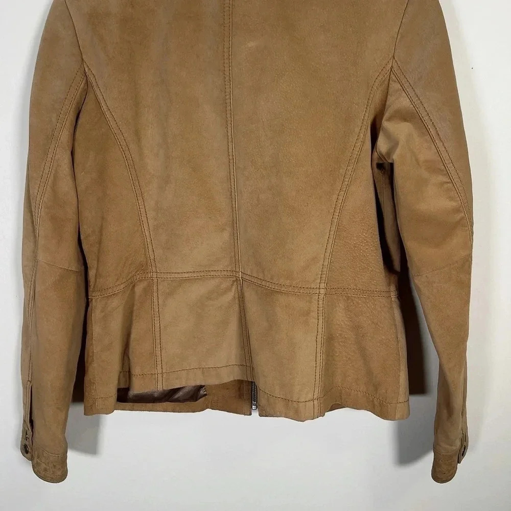 Eddie Bauer Seattle Suede Women's Medium Full Zip  Leather Jacket - Picture 15 of 16